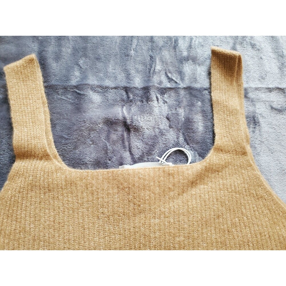 EVERLANE The Cozy Stretch Crop Top XL Color Camel Wool/Yak Soft NWT - Picture 14 of 14